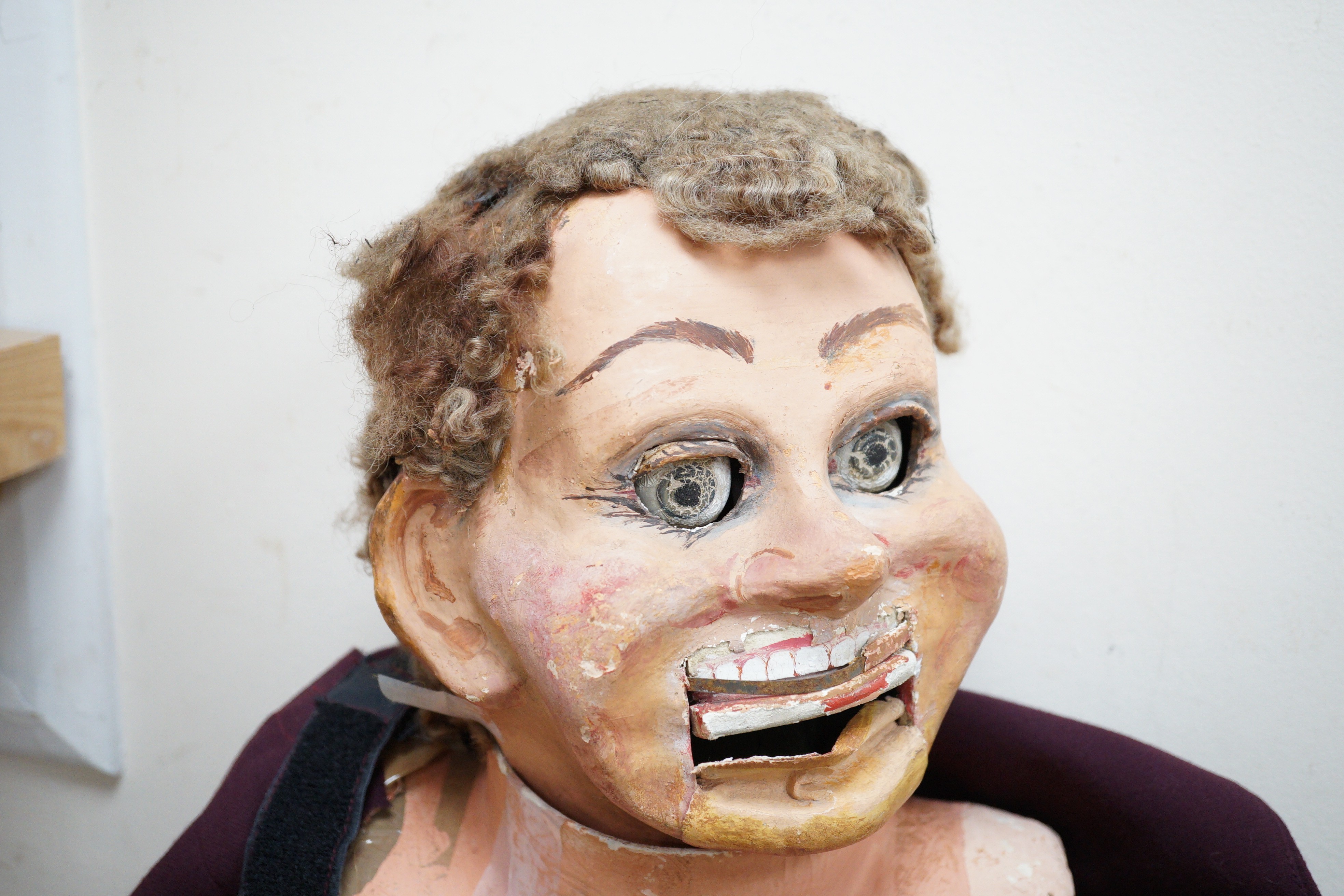 A papier mache ventriloquist's dummy